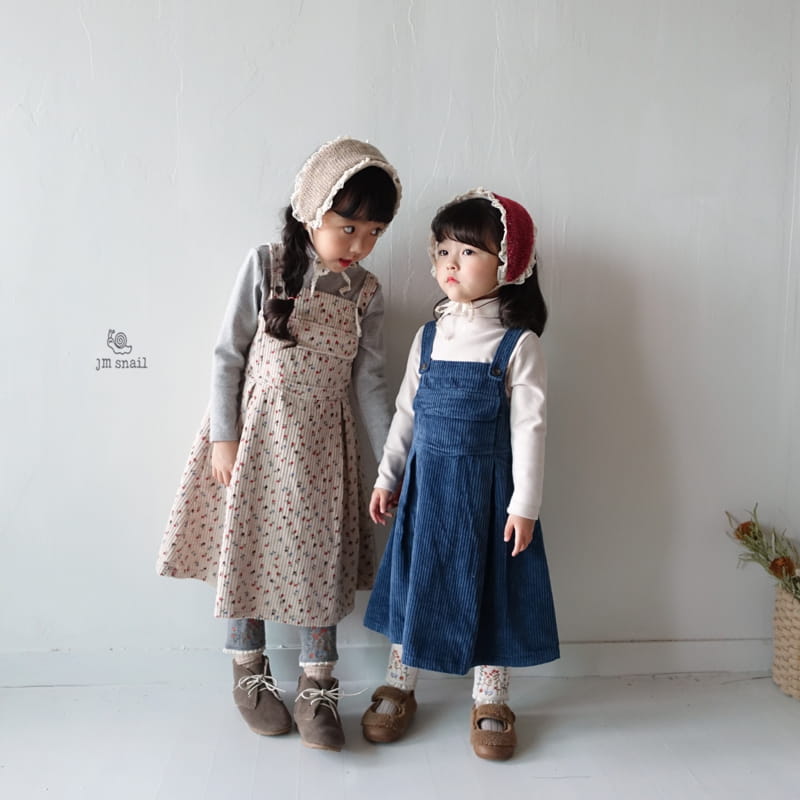 JM SNAIL - Korean Children Fashion - #Kfashion4kids - Prinkle Rib Dungarees One-piece - 6