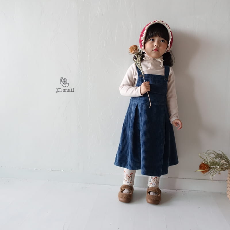 JM SNAIL - Korean Children Fashion - #Kfashion4kids - Prinkle Rib Dungarees One-piece - 8