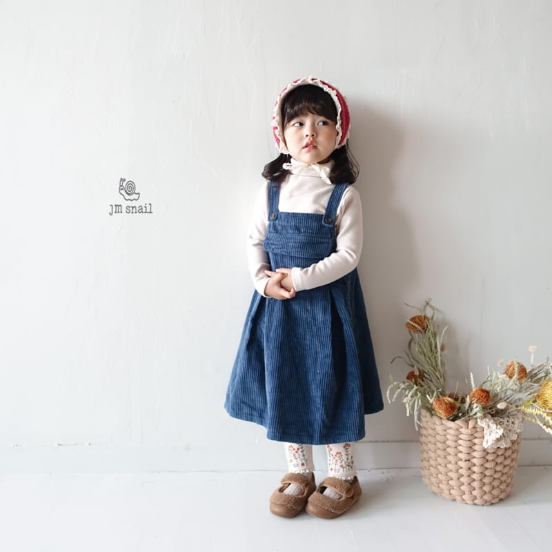 JM SNAIL - Korean Children Fashion - #Kfashion4kids - Prinkle Rib Dungarees One-piece - 9