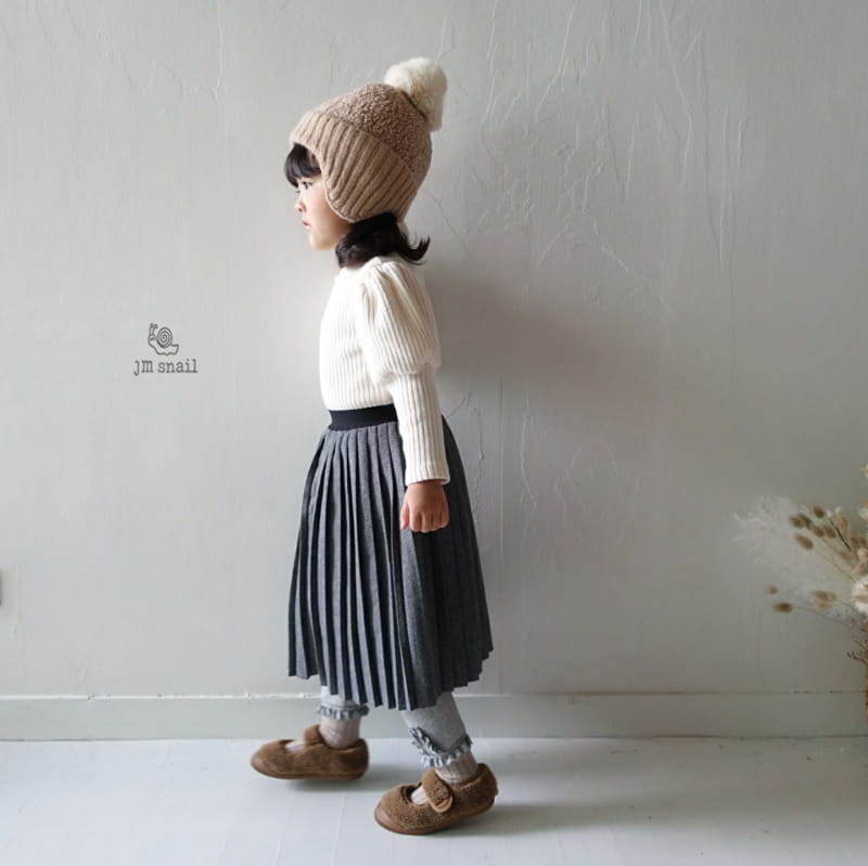 JM SNAIL - Korean Children Fashion - #Kfashion4kids - High Neck Puff Rib Tee - 10