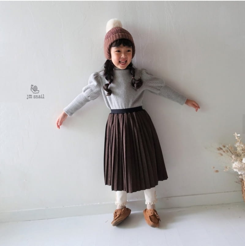 JM SNAIL - Korean Children Fashion - #Kfashion4kids - High Neck Puff Rib Tee - 12
