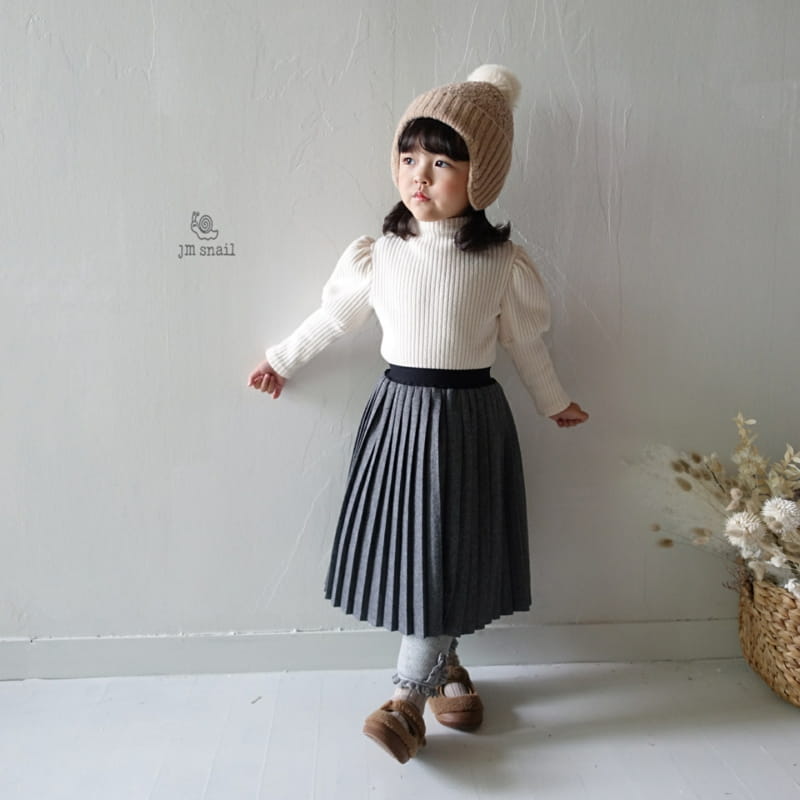JM SNAIL - Korean Children Fashion - #Kfashion4kids - High Neck Puff Rib Tee - 3