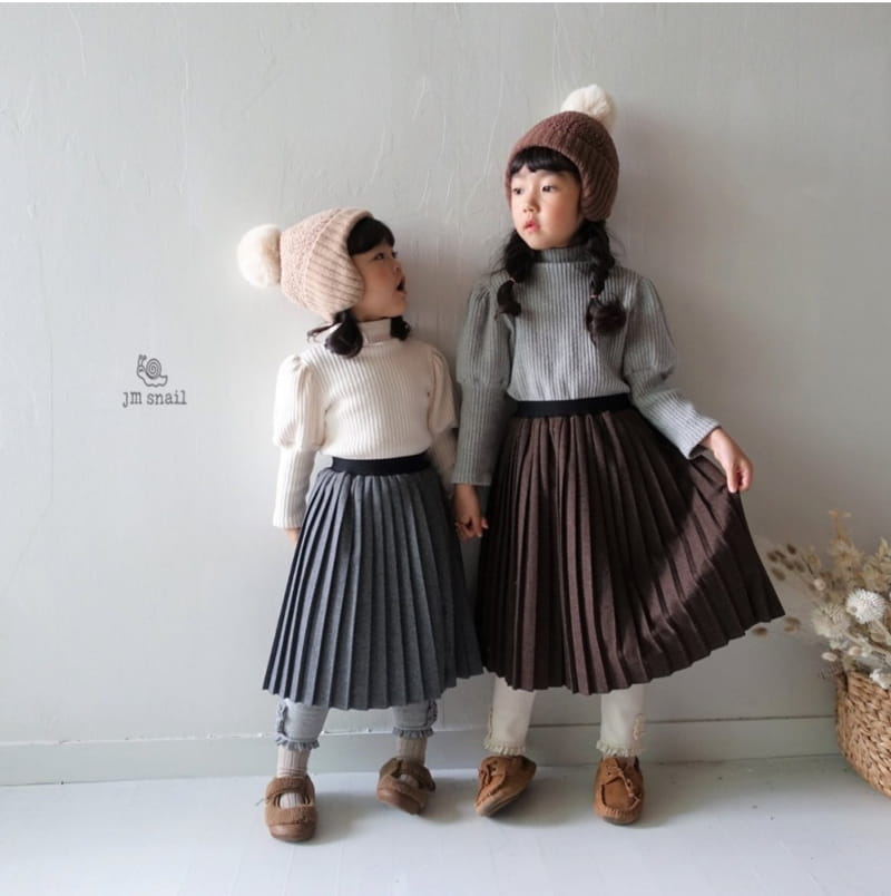 JM SNAIL - Korean Children Fashion - #Kfashion4kids - High Neck Puff Rib Tee - 4