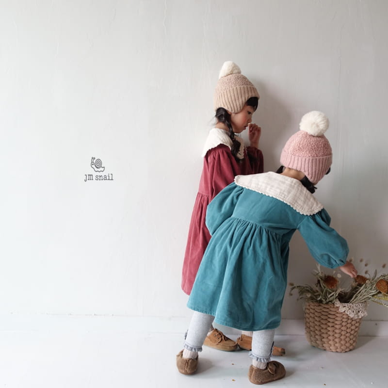 JM SNAIL - Korean Children Fashion - #Kfashion4kids - Margaret Collar Embroidery One-piece - 4
