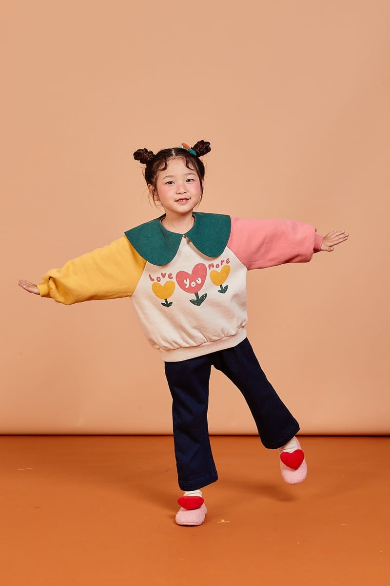 KOKOYARN - Korean Children Fashion - #Kfashion4kids - Flower Collar Sweatshirt - 3