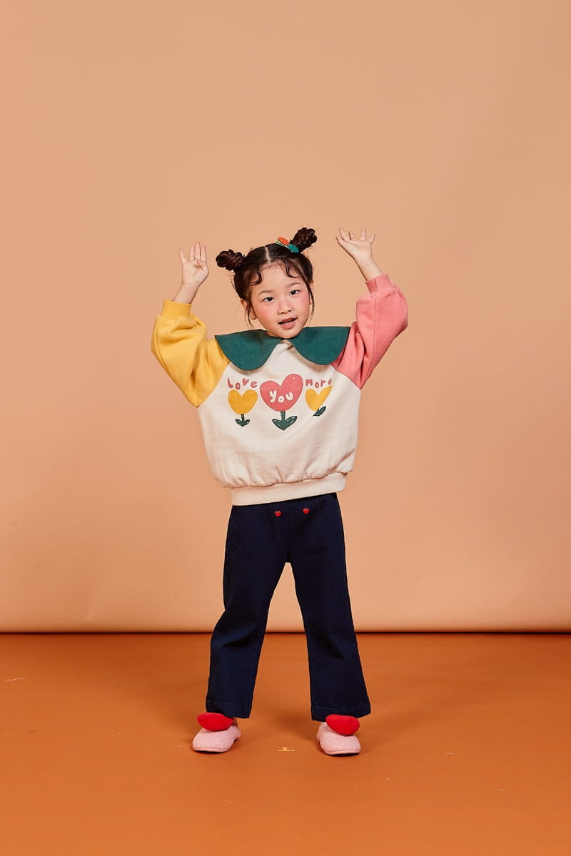 KOKOYARN - Korean Children Fashion - #Kfashion4kids - Flower Collar Sweatshirt - 4