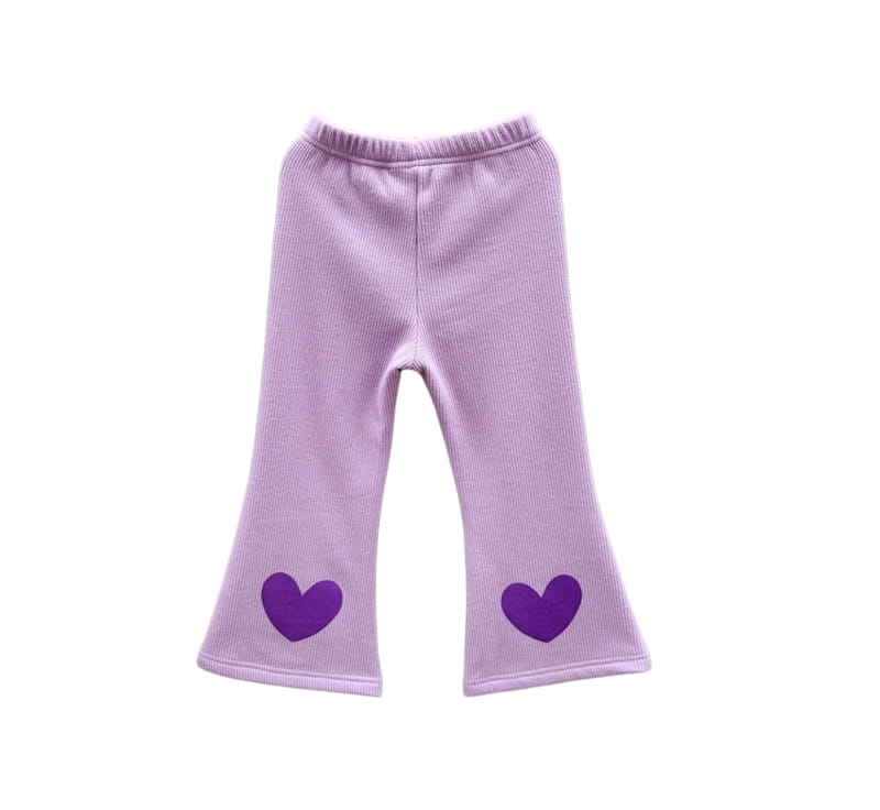 KOKOYARN - Korean Children Fashion - #Kfashion4kids - Rib Heart Bootscut Leggings - 3