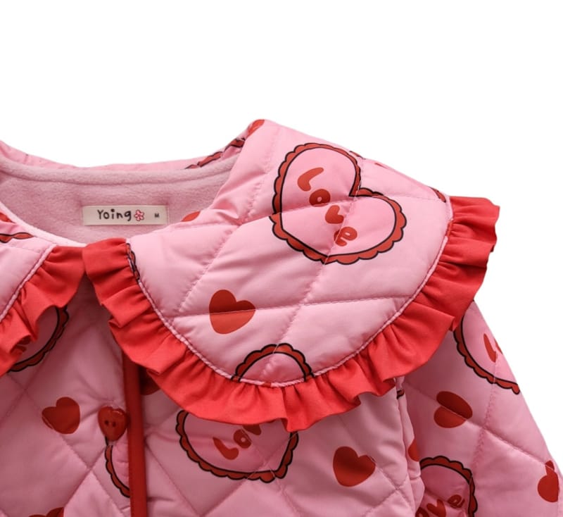 KOKOYARN - Korean Children Fashion - #Kfashion4kids - Heart Padding Collar Jacket