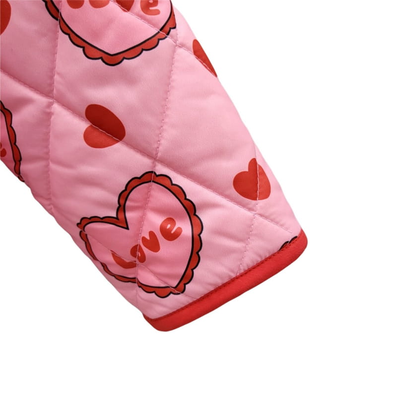 KOKOYARN - Korean Children Fashion - #Kfashion4kids - Heart Padding Collar Jacket - 3