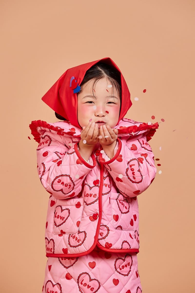 KOKOYARN - Korean Children Fashion - #Kfashion4kids - Heart Padding Collar Jacket - 4