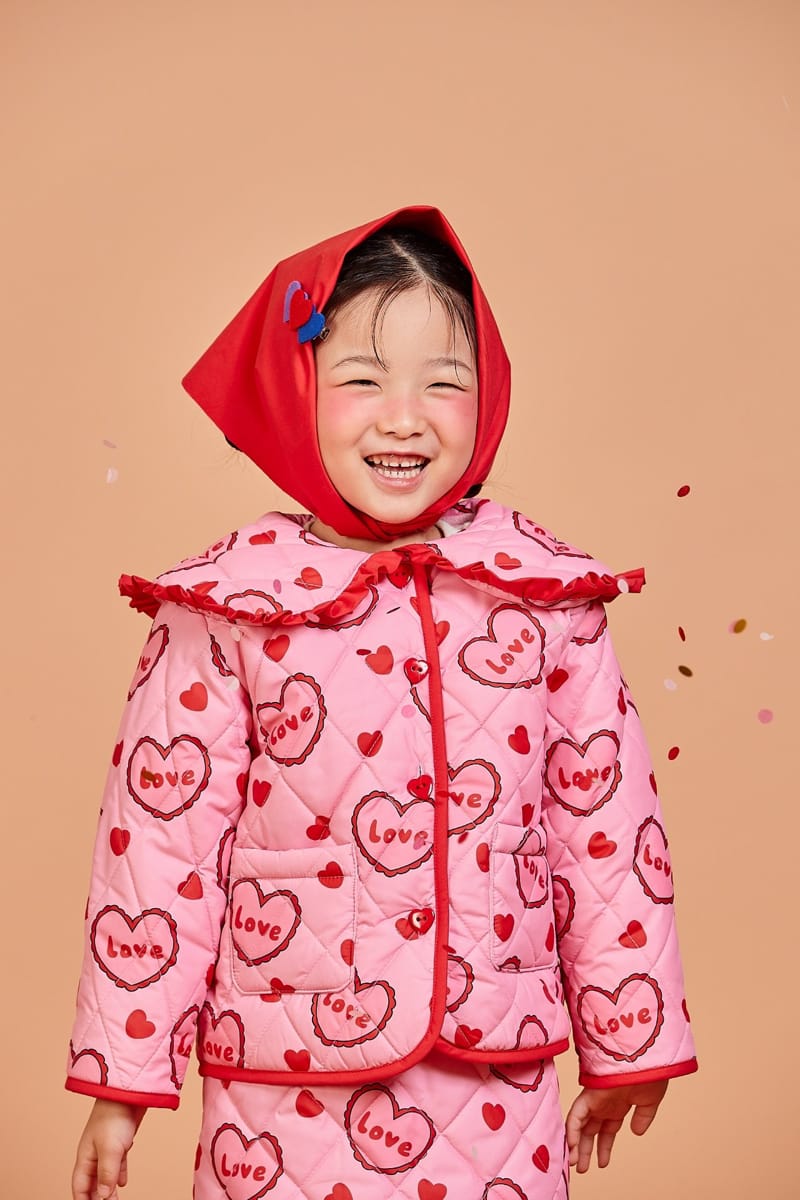 KOKOYARN - Korean Children Fashion - #Kfashion4kids - Heart Padding Collar Jacket - 5