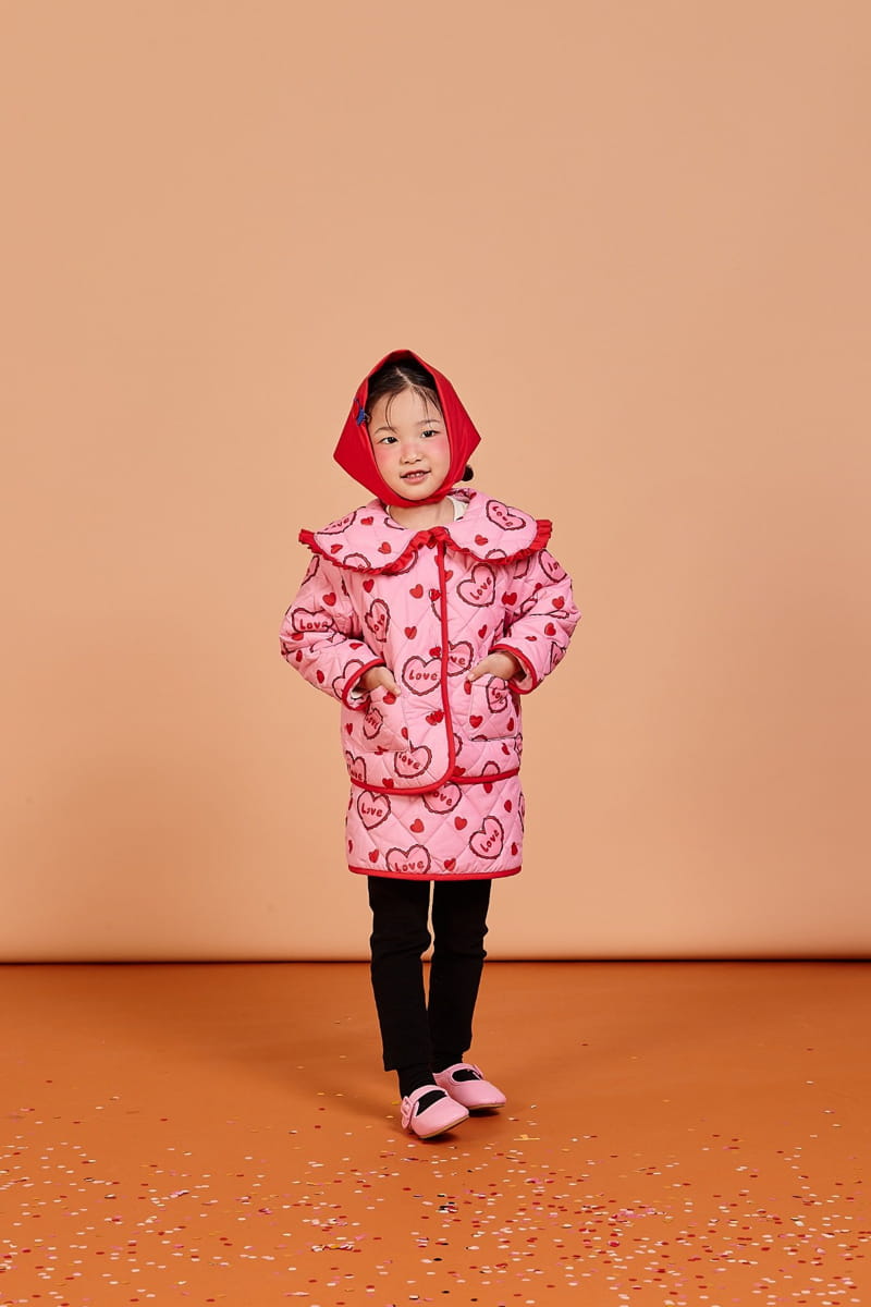 KOKOYARN - Korean Children Fashion - #Kfashion4kids - Heart Padding Collar Jacket - 7