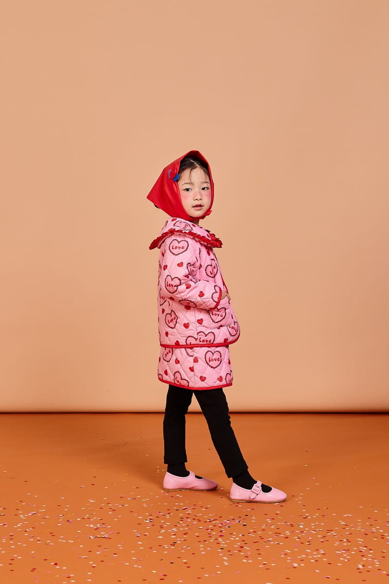 KOKOYARN - Korean Children Fashion - #Kfashion4kids - Heart Padding Collar Jacket - 8