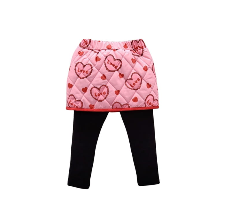 KOKOYARN - Korean Children Fashion - #Kfashion4kids - Heart Padding Skirt Leggings