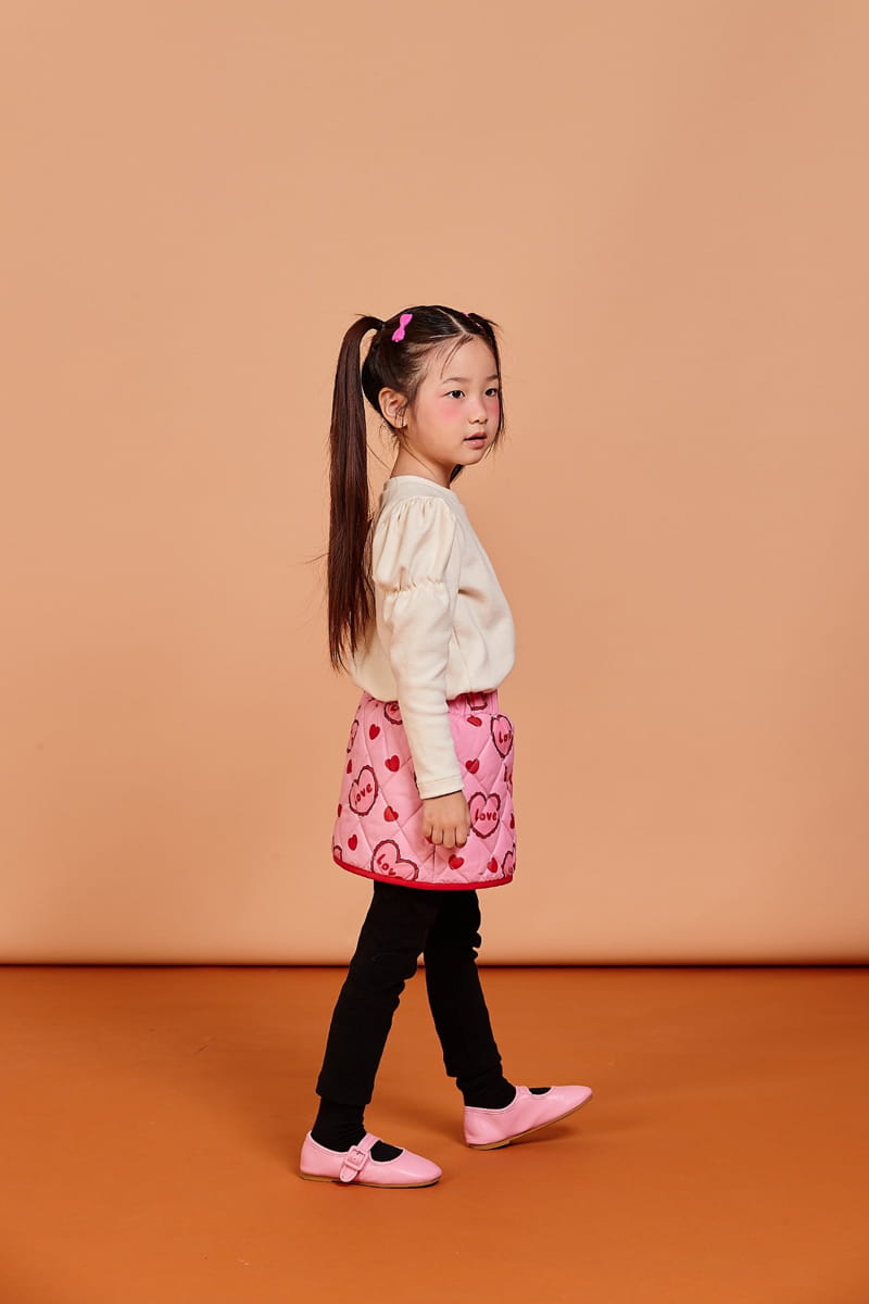 KOKOYARN - Korean Children Fashion - #Kfashion4kids - Heart Padding Skirt Leggings - 3