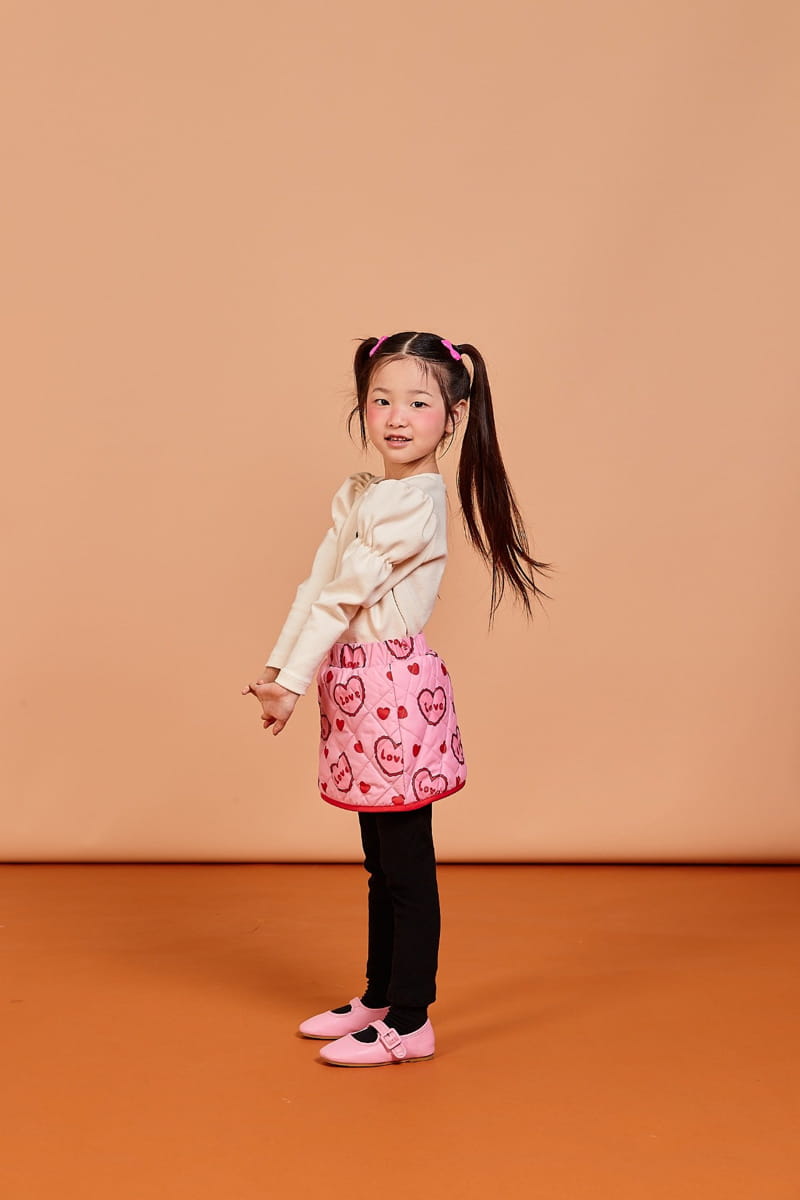 KOKOYARN - Korean Children Fashion - #Kfashion4kids - Heart Padding Skirt Leggings - 5