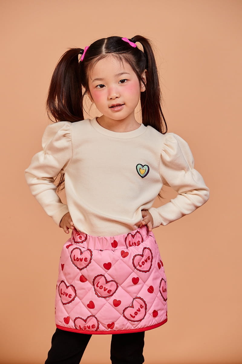 KOKOYARN - Korean Children Fashion - #Kfashion4kids - Heart Shirring Puff Tee - 2