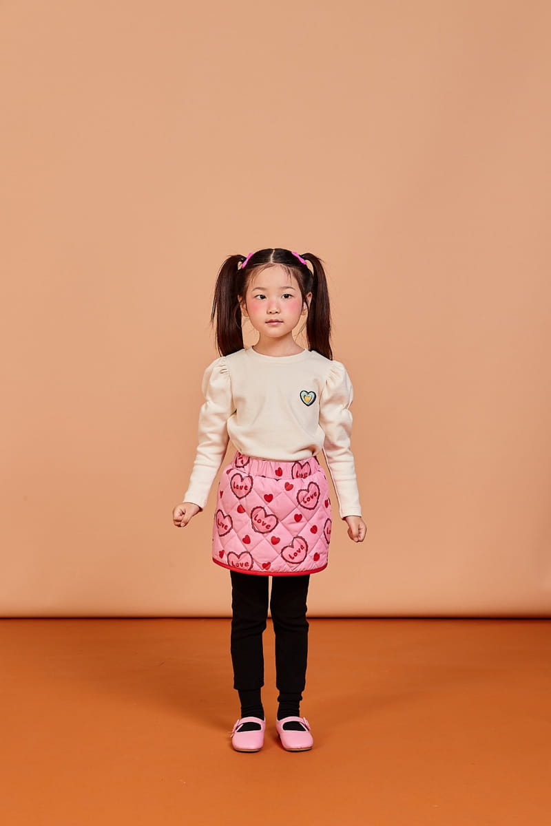 KOKOYARN - Korean Children Fashion - #Kfashion4kids - Heart Shirring Puff Tee - 3