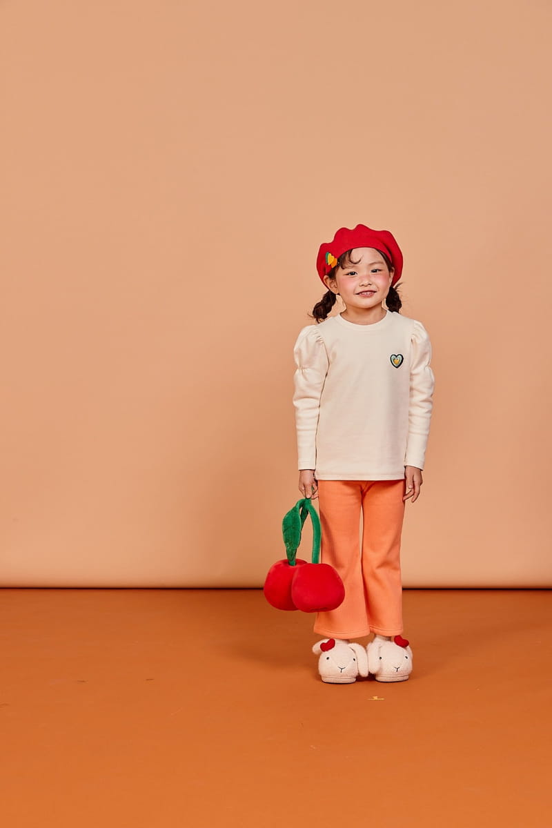 KOKOYARN - Korean Children Fashion - #Kfashion4kids - Heart Shirring Puff Tee - 7