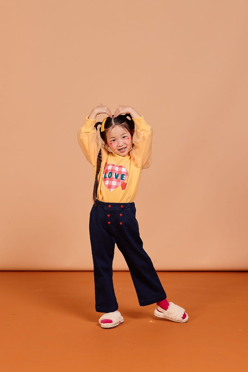 KOKOYARN - Korean Children Fashion - #Kfashion4kids - Point Fleece Bootscut Jeans  - 7