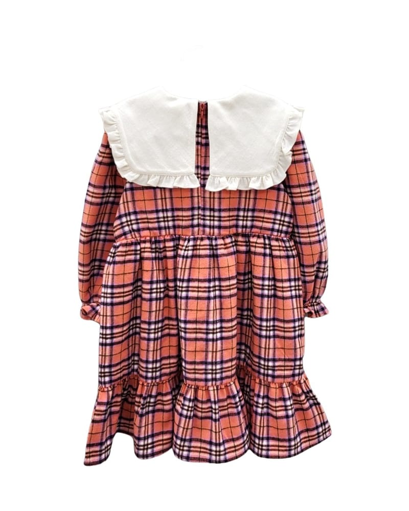 KOKOYARN - Korean Children Fashion - #Kfashion4kids - Check Fleece One-piece