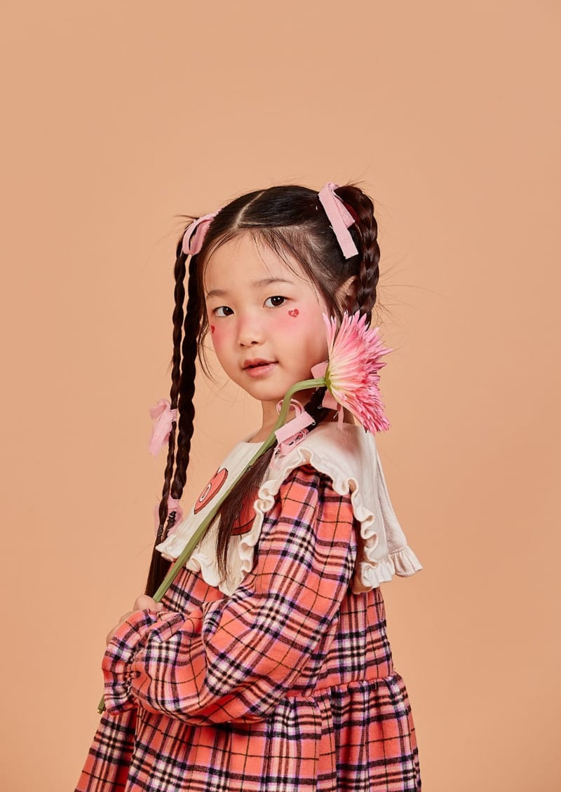 KOKOYARN - Korean Children Fashion - #Kfashion4kids - Check Fleece One-piece - 3