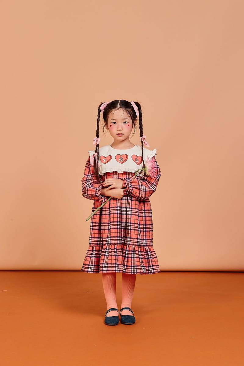 KOKOYARN - Korean Children Fashion - #Kfashion4kids - Check Fleece One-piece - 4