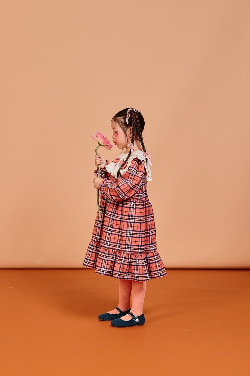 KOKOYARN - Korean Children Fashion - #Kfashion4kids - Check Fleece One-piece - 5
