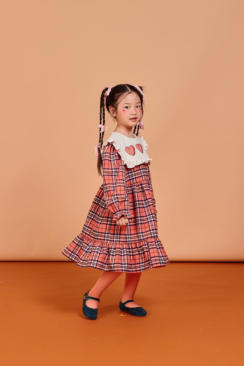 KOKOYARN - Korean Children Fashion - #Kfashion4kids - Check Fleece One-piece - 7