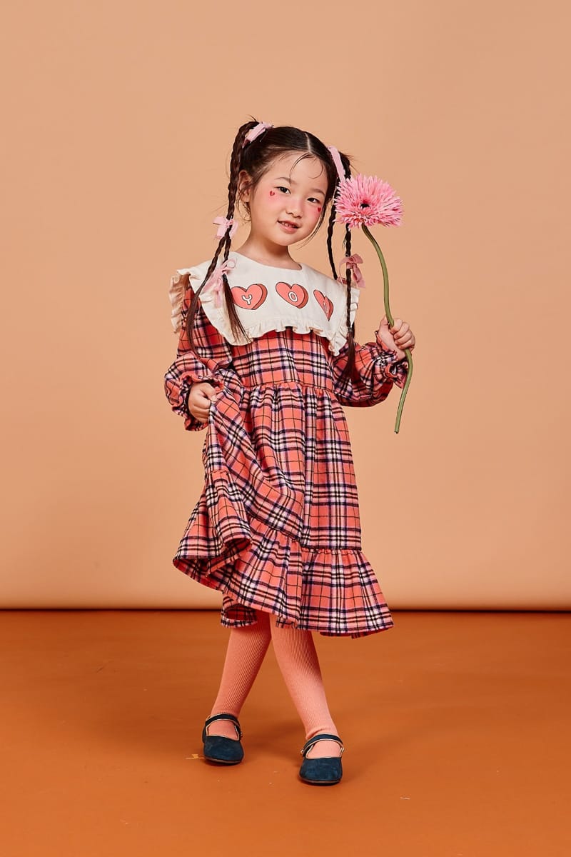 KOKOYARN - Korean Children Fashion - #Kfashion4kids - Check Fleece One-piece - 8