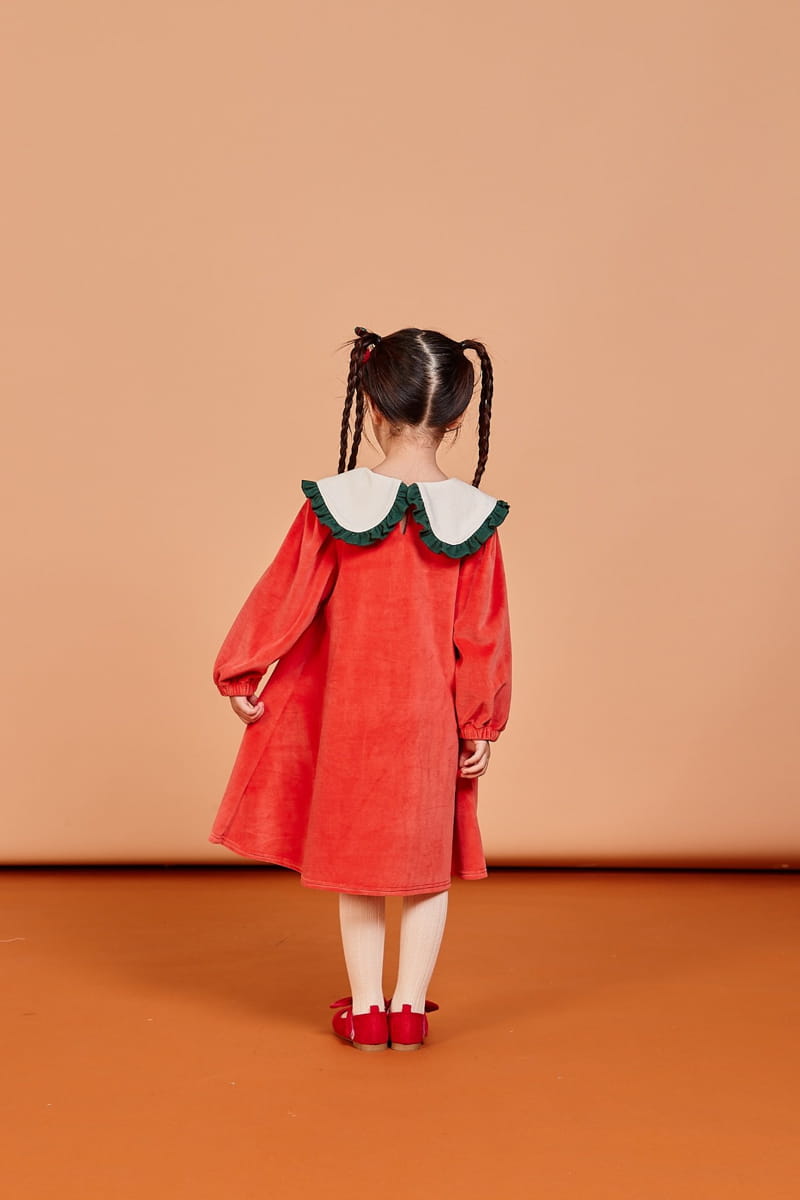KOKOYARN - Korean Children Fashion - #Kfashion4kids - Cherry Veloure One-piece - 10