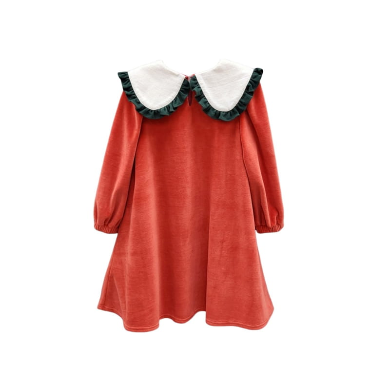 KOKOYARN - Korean Children Fashion - #Kfashion4kids - Cherry Veloure One-piece - 3