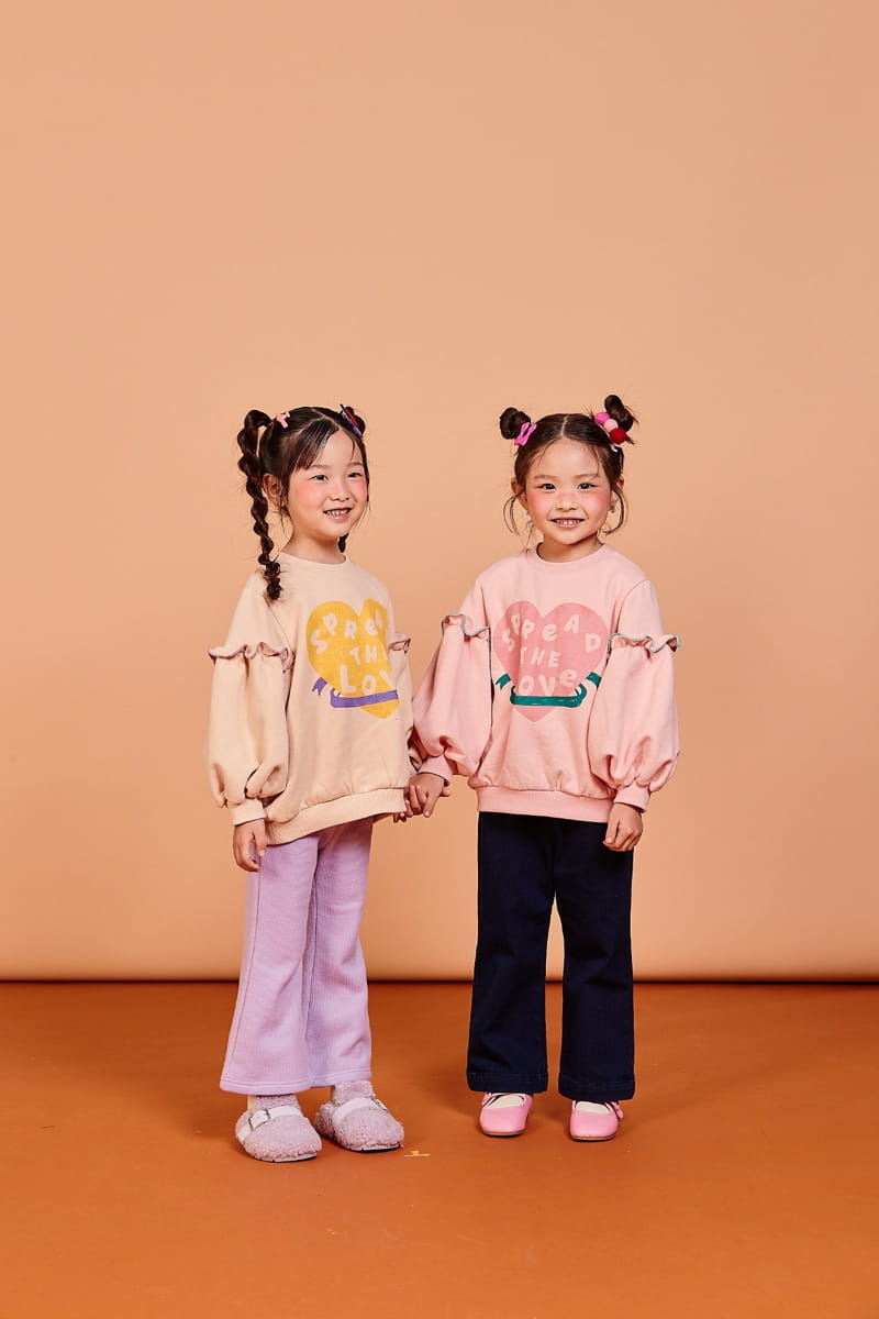 KOKOYARN - Korean Children Fashion - #Kfashion4kids - Love Love Puff Sweatshirt - 6