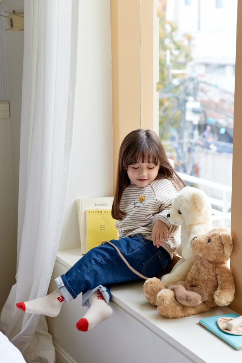 LA CHOUCHOU - Korean Children Fashion - #Kfashion4kids - Smile Stripes Tee - 2