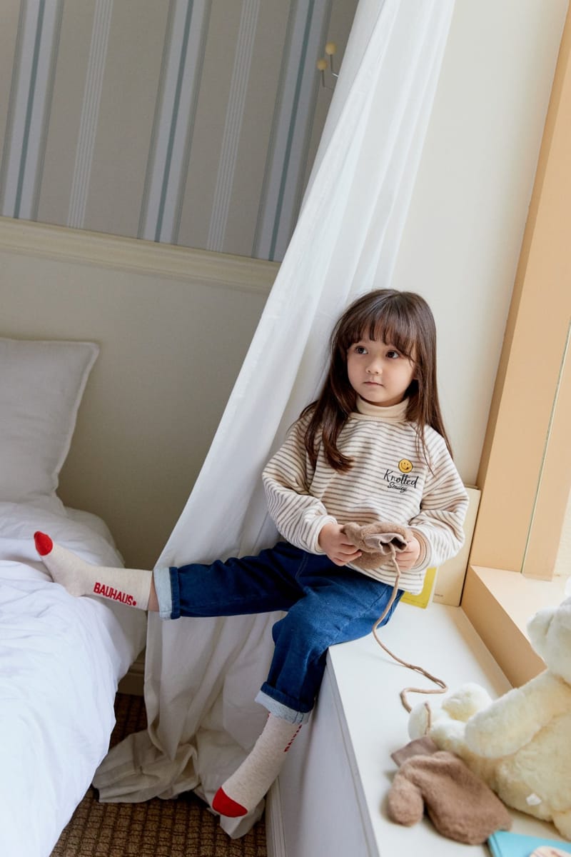 LA CHOUCHOU - Korean Children Fashion - #Kfashion4kids - Smile Stripes Tee - 3