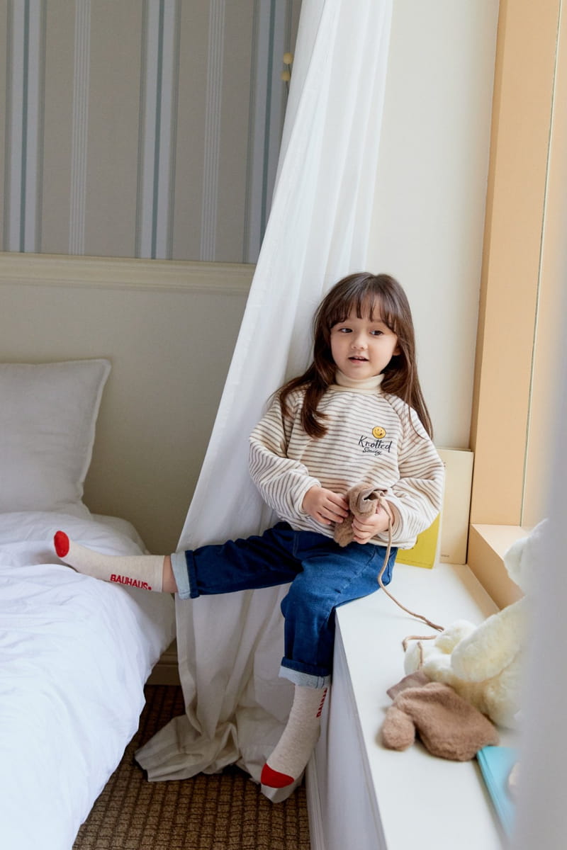LA CHOUCHOU - Korean Children Fashion - #Kfashion4kids - Smile Stripes Tee - 4