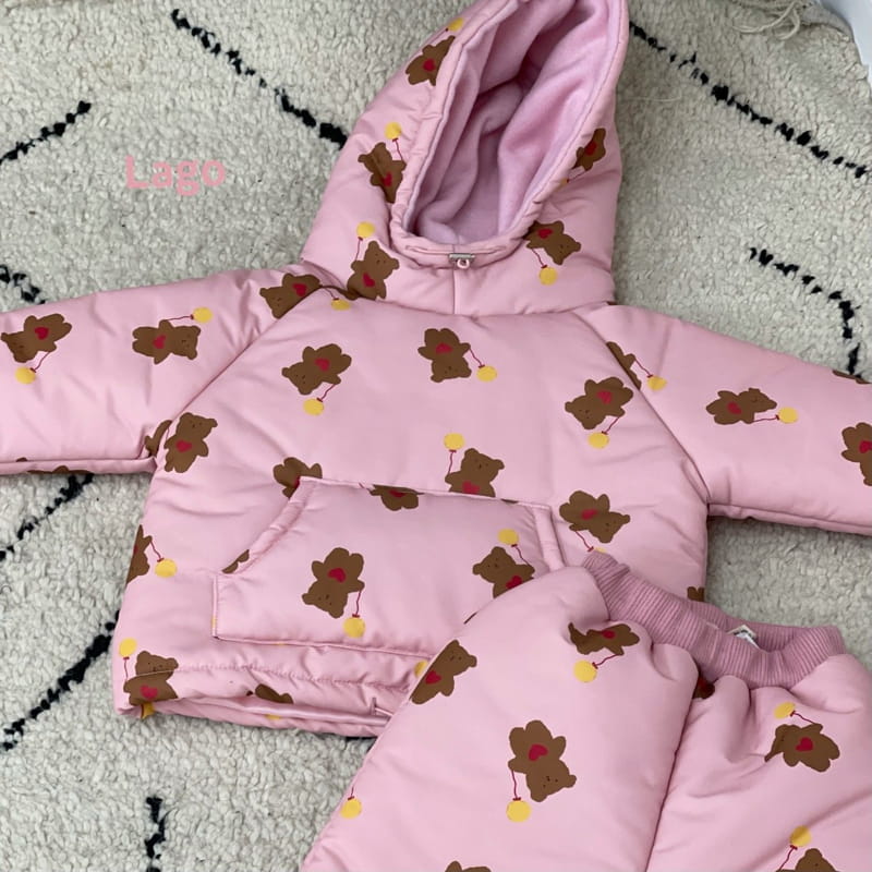 LAGO - Korean Children Fashion - #Kfashion4kids - Balloon Bear Snow Top Bottom Set - 10