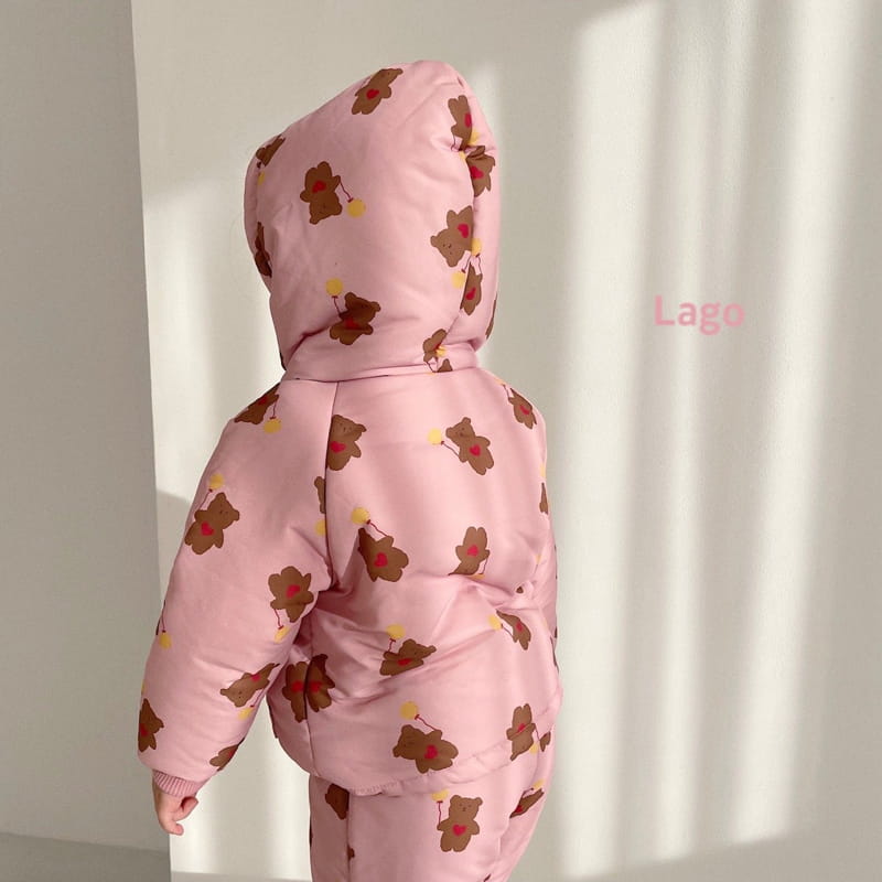 LAGO - Korean Children Fashion - #Kfashion4kids - Balloon Bear Snow Top Bottom Set - 4