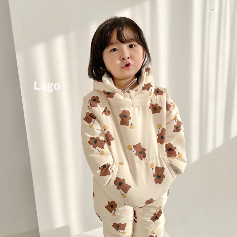 LAGO - Korean Children Fashion - #Kfashion4kids - Balloon Bear Snow Top Bottom Set - 7