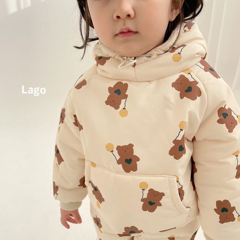 LAGO - Korean Children Fashion - #Kfashion4kids - Balloon Bear Snow Top Bottom Set - 8