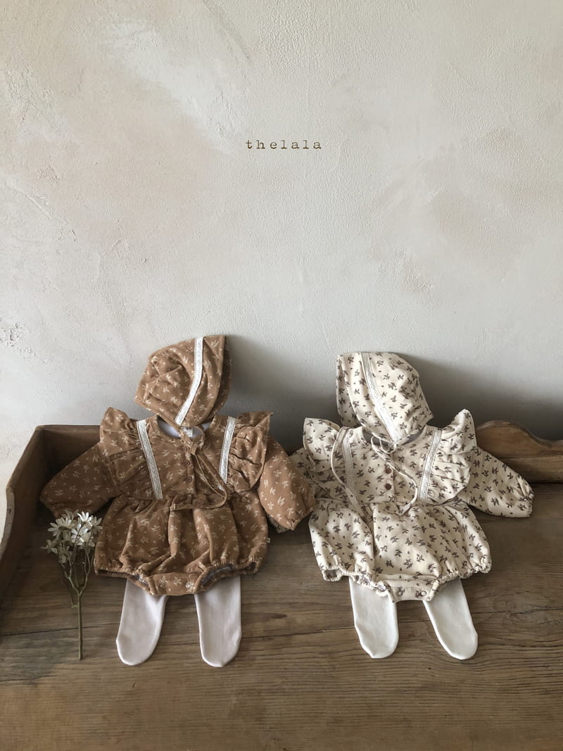 LALA - Korean Children Fashion - #Kfashion4kids - Small Flower Bodysuit with Bonnet - 5