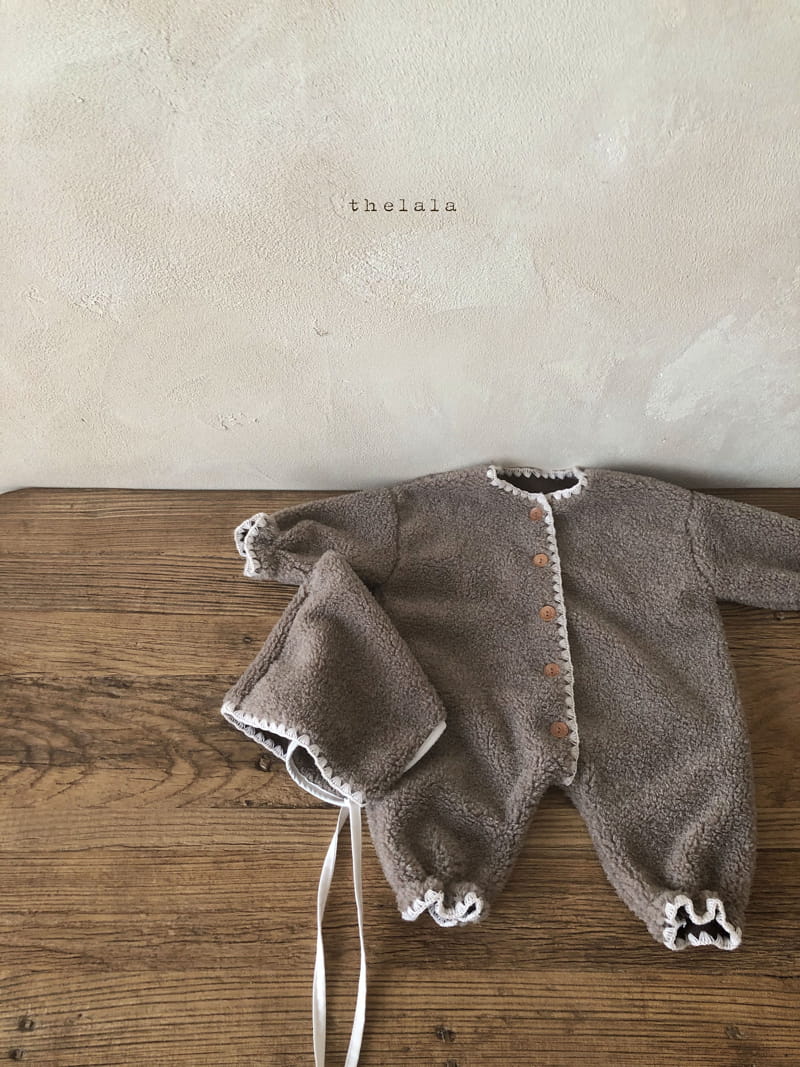LALA - Korean Children Fashion - #Kfashion4kids - Butter Embroidery Bodysuit with Bonnet - 11
