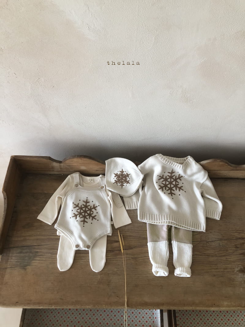 LALA - Korean Children Fashion - #Kfashion4kids - Flower Snow Knit Tee - 2