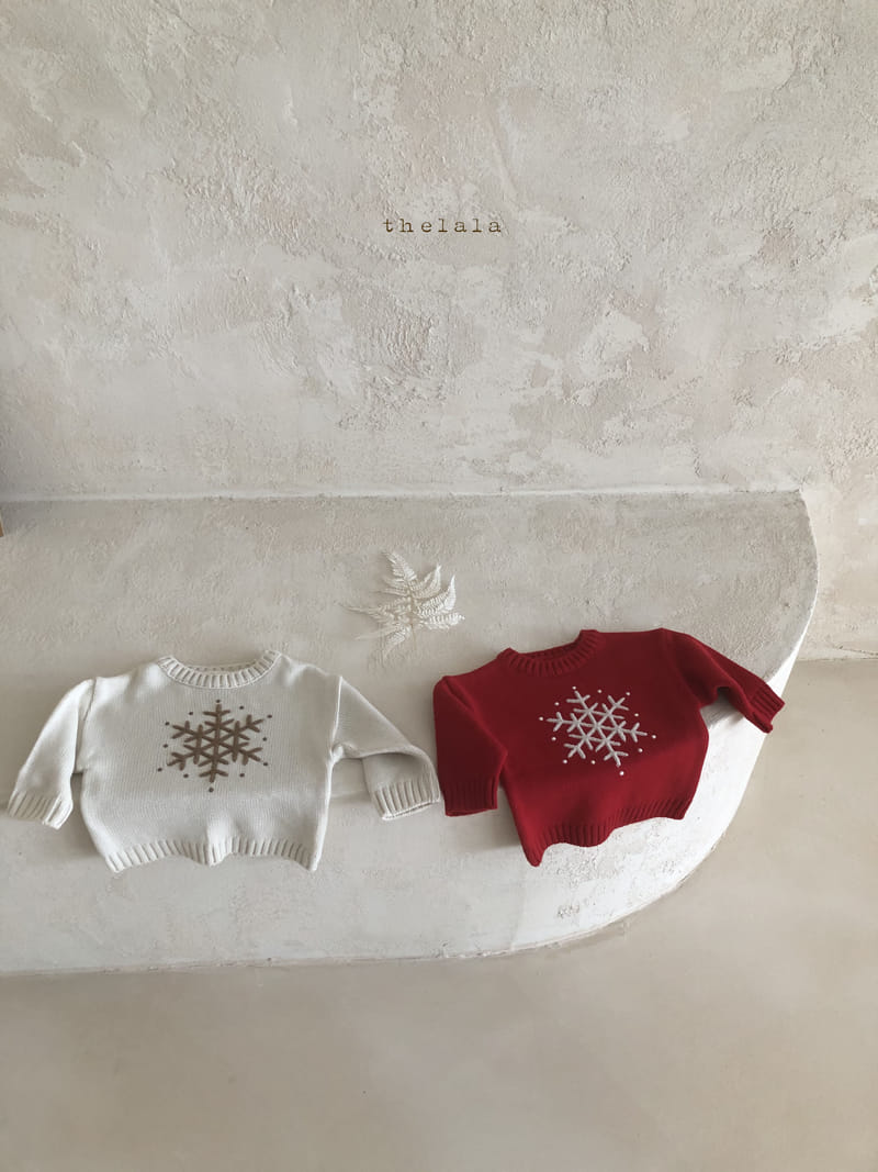LALA - Korean Children Fashion - #Kfashion4kids - Flower Snow Knit Tee - 7
