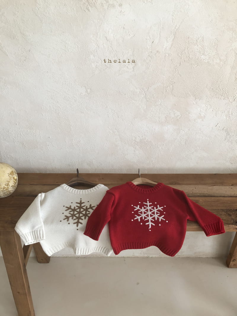 LALA - Korean Children Fashion - #Kfashion4kids - Flower Snow Knit Tee - 8