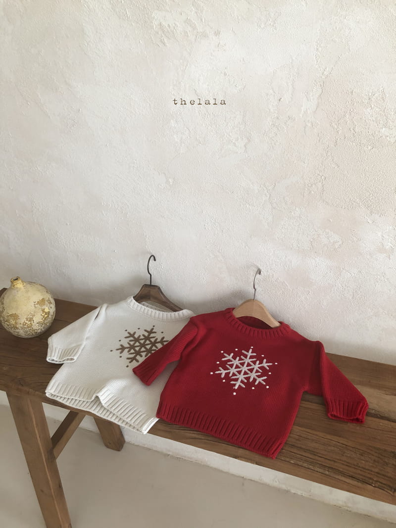 LALA - Korean Children Fashion - #Kfashion4kids - Flower Snow Knit Tee - 9