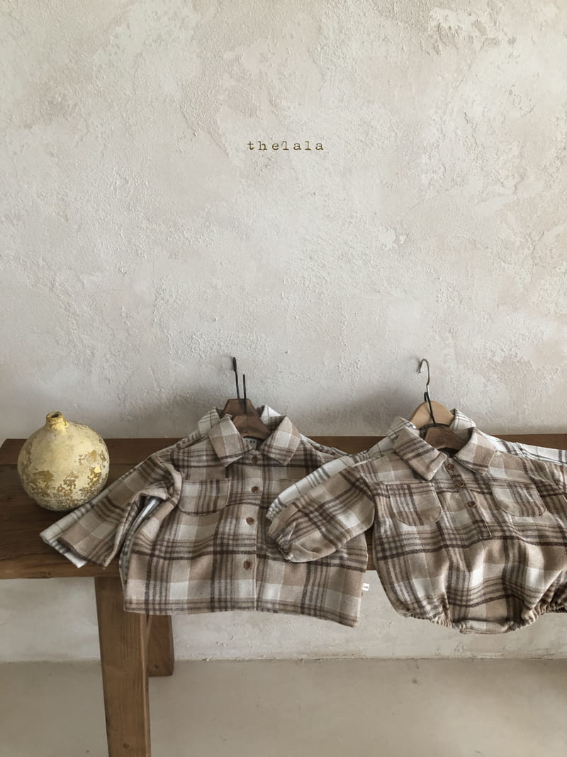 LALA - Korean Children Fashion - #Kfashion4kids - Check Bodysuit