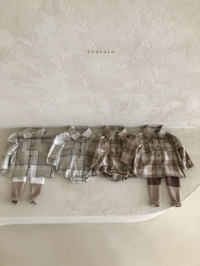 LALA - Korean Children Fashion - #Kfashion4kids - Check Bodysuit - 2