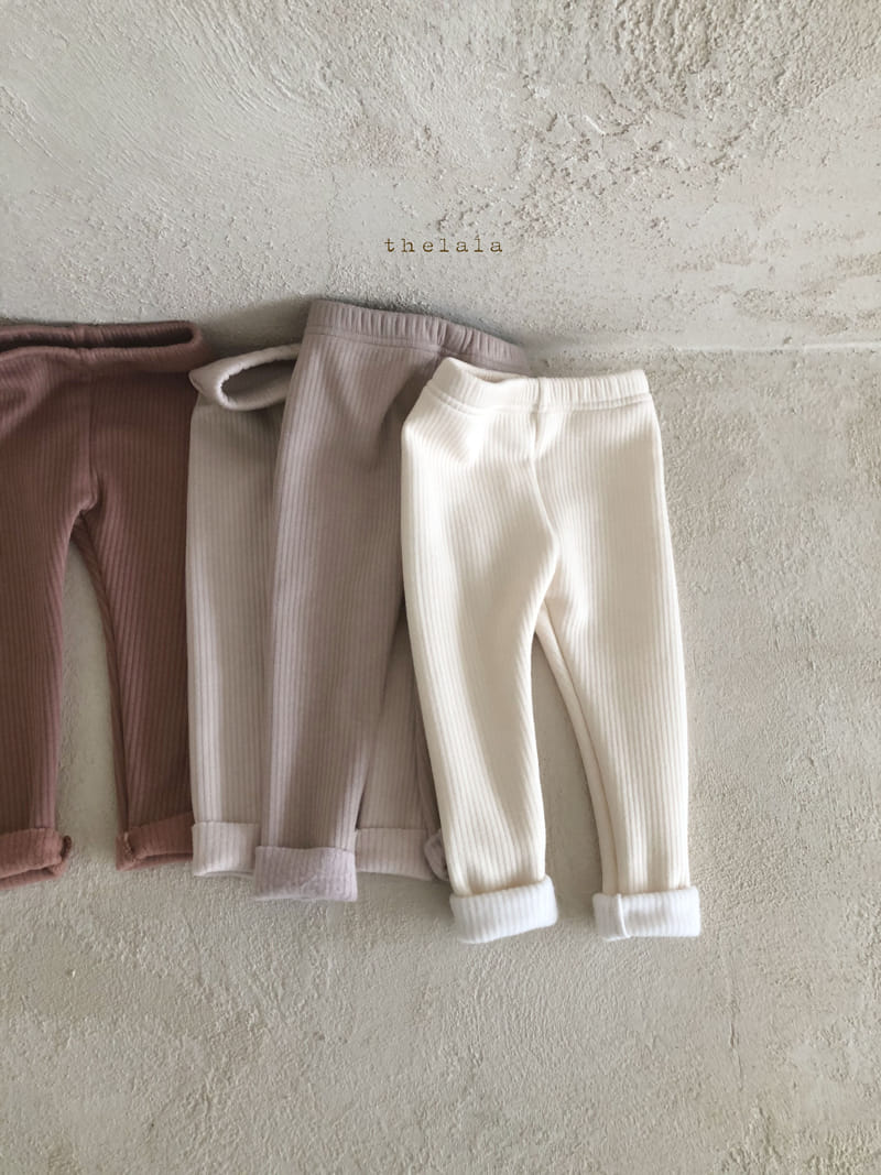 LALA - Korean Children Fashion - #Kfashion4kids - Rib Fleece Leggings - 10