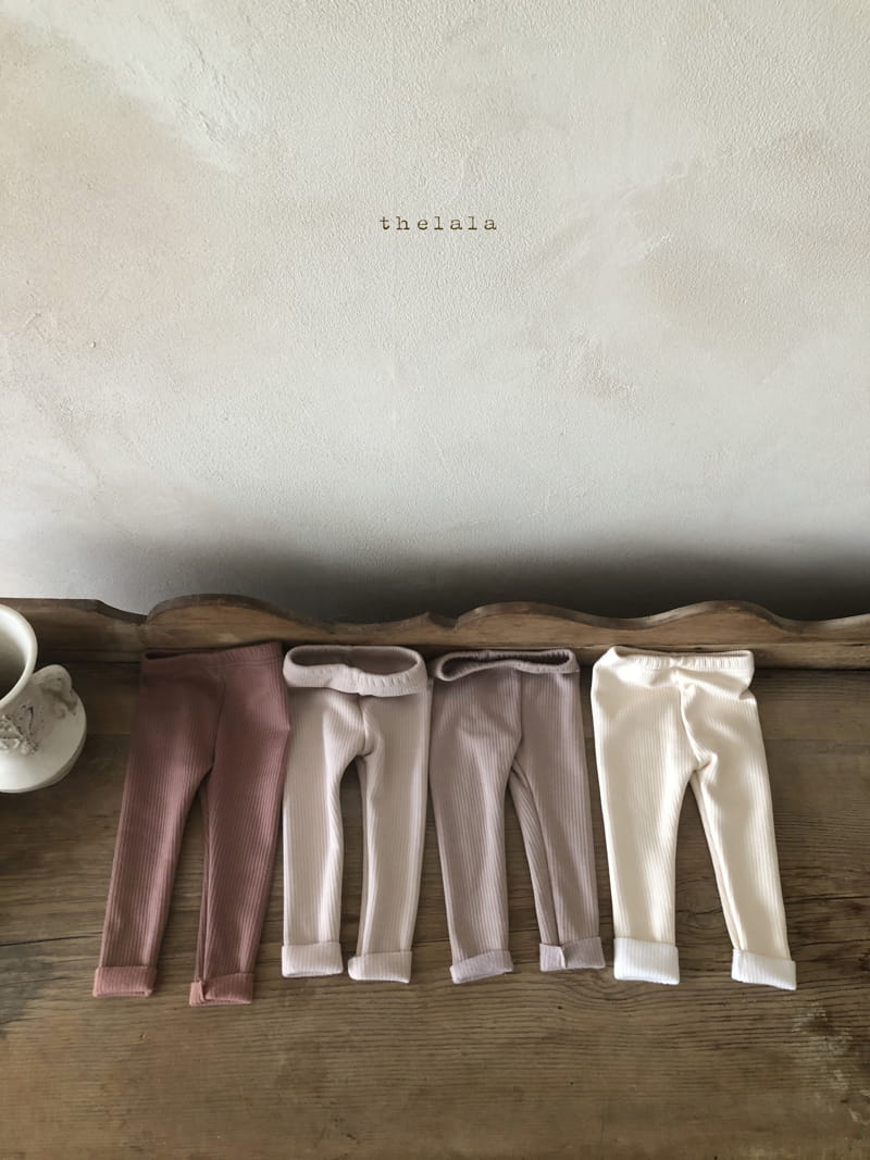 LALA - Korean Children Fashion - #Kfashion4kids - Rib Fleece Leggings - 7